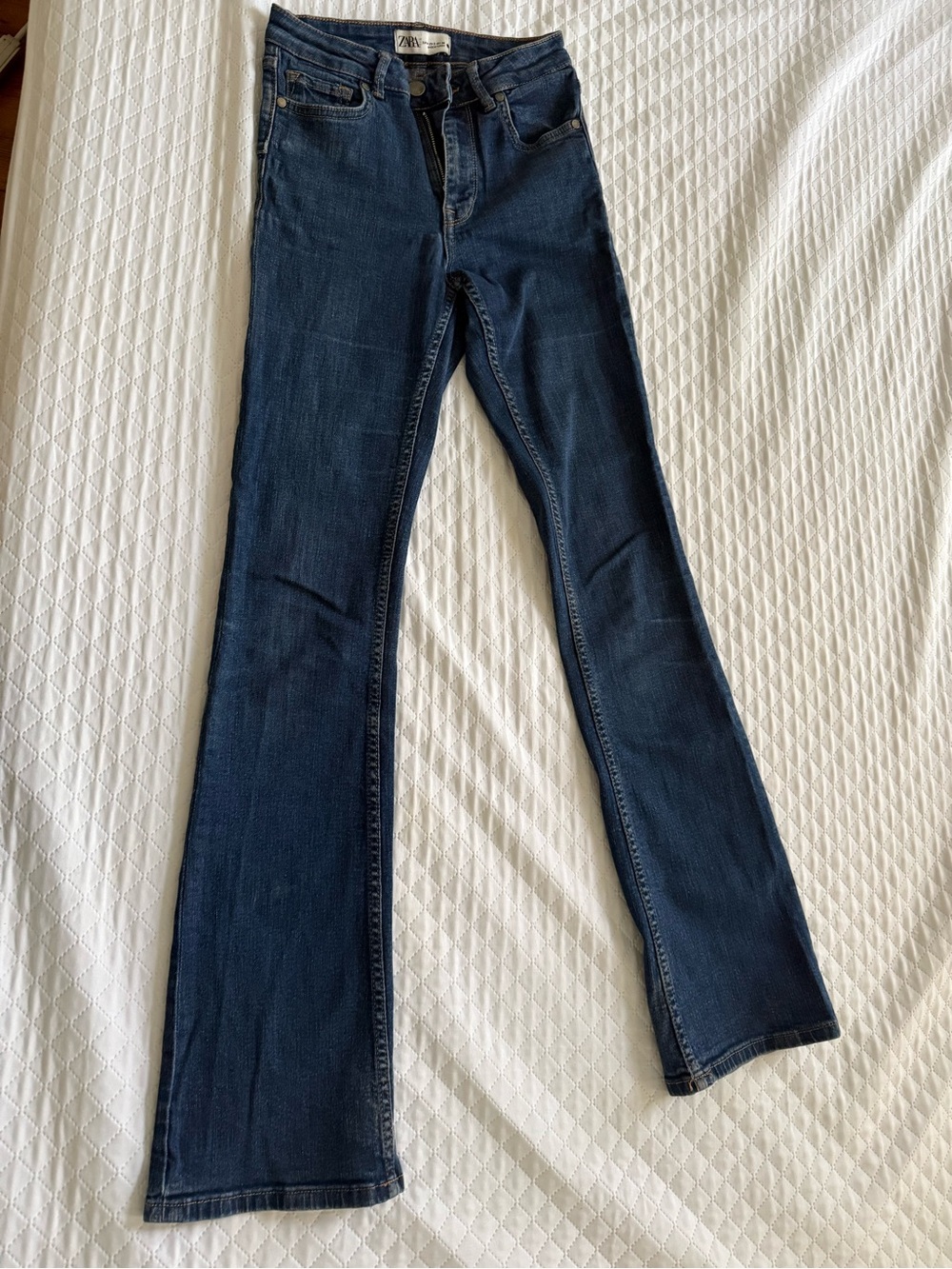 Zara Dark Blue Wide Leg Jeans